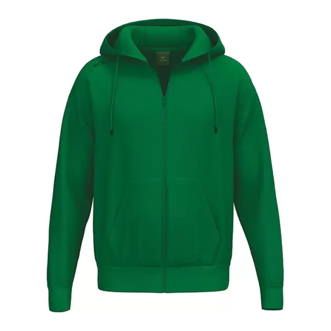 SWEATSHIRT CAPUCHE ZIPPE HOMME PERSONNALISABLE 'TS' - vert