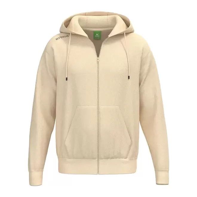 SWEATSHIRT CAPUCHE ZIPPE HOMME PERSONNALISABLE 'TS' - beige