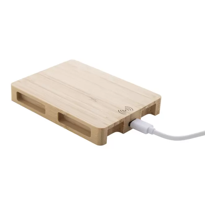 CHARGEUR PERSONNALISABLE SANS FIL 'PALETTO' - bois