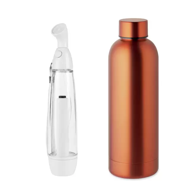 SET BOUTEILLE ET BRUMISATEUR PUBLICITAIRE 'CANY' - orange