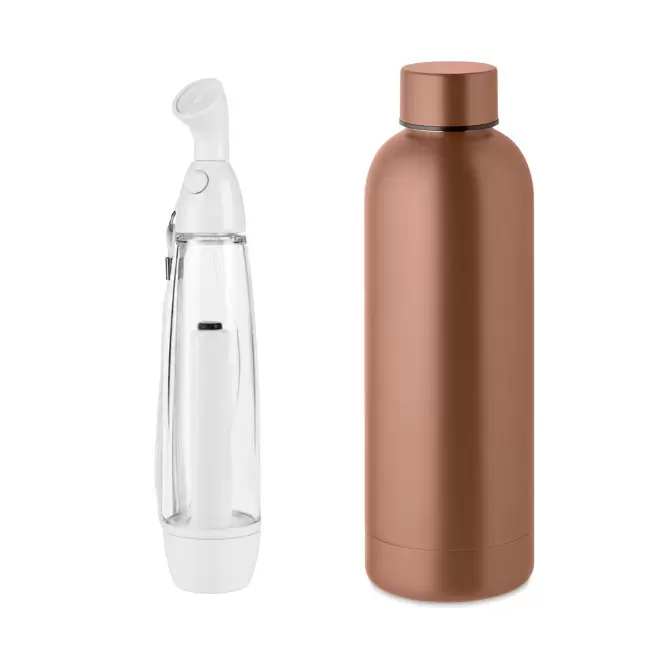 SET BOUTEILLE ET BRUMISATEUR PUBLICITAIRE 'CANY' - cuivre