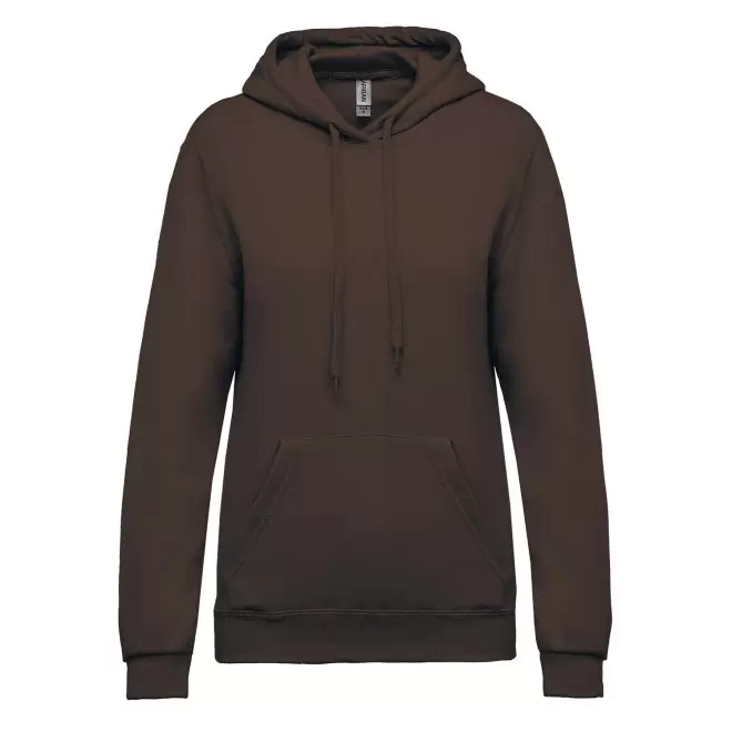 SWEAT-SHIRT PERSONNALISABLE FEMME CAPUCHE 'KARIHOOD' - chocolat