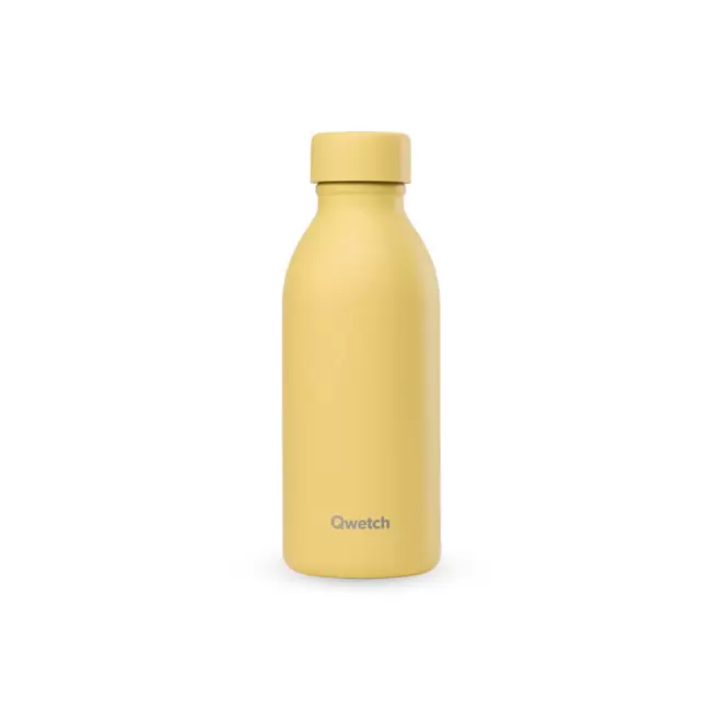 GOURDE ISOTHERME 500 ML QWETCH® PERSONNALISABLE 'ICON' - citron