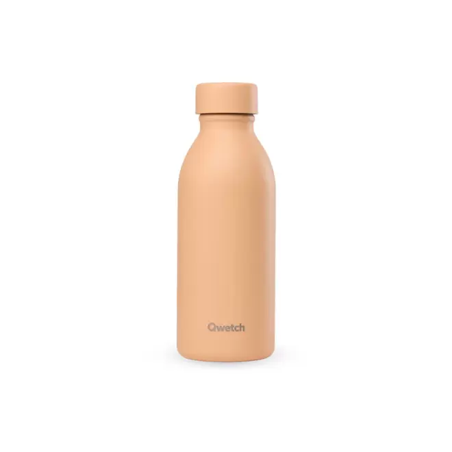 GOURDE ISOTHERME 500 ML QWETCH® PERSONNALISABLE 'ICON' - abricot
