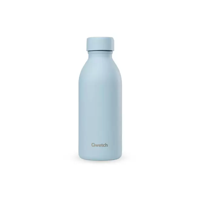 GOURDE ISOTHERME 500 ML QWETCH® PERSONNALISABLE 'ICON' - bleu pastel