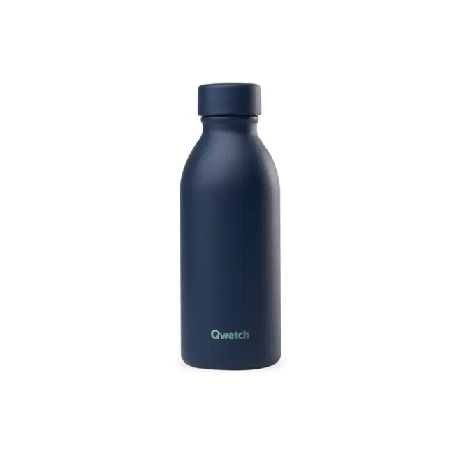 GOURDE ISOTHERME 500 ML QWETCH® PERSONNALISABLE 'ICON' - bleu marine