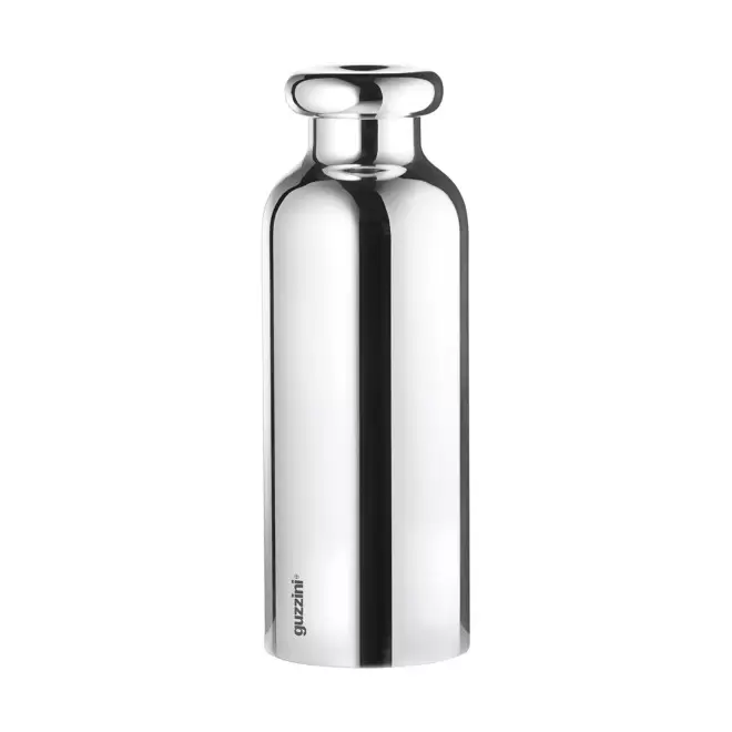 GOURDE ISO GUZZINI PERSONNALISABLE 'STEEL ON THE GO' - chromé
