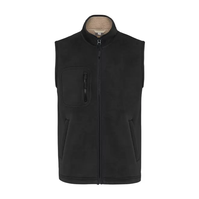 BODYWARMER POLAIRE SHERPA PERSONNALISABLE 'POLROX' - noir