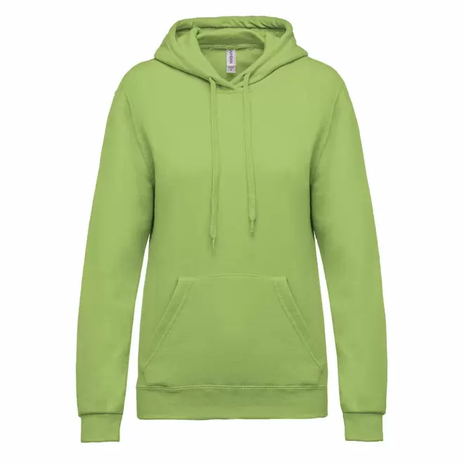 SWEAT-SHIRT PERSONNALISABLE FEMME CAPUCHE 'KARIHOOD' - citron vert