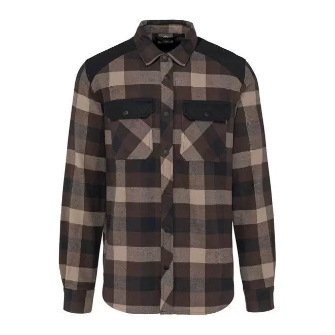 CHEMISE A CARREAUX PERSONNALISABLE 'CARROX' - marron