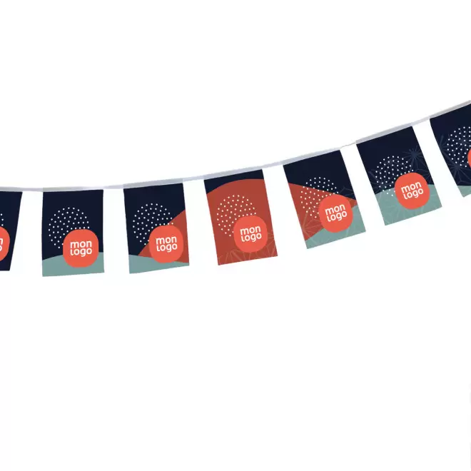 GUIRLANDE DE FANION PUBLICITAIRE 'FESTA' - rectangle