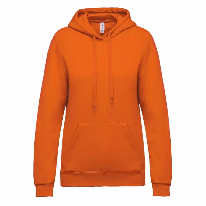 SWEAT-SHIRT PERSONNALISABLE FEMME CAPUCHE 'KARIHOOD' - orange