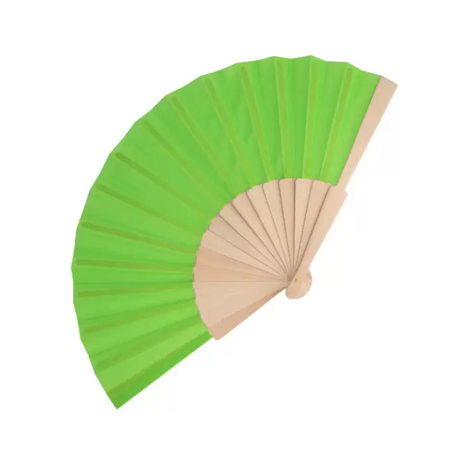 EVENTAIL EN BOIS PERSONNALISABLE 'FANNY WOOD RPET' - vert clair