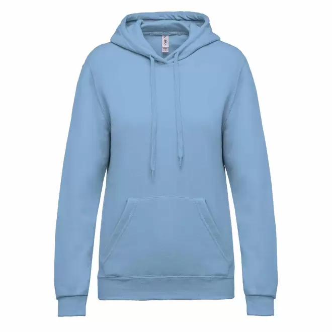 SWEAT-SHIRT PERSONNALISABLE FEMME CAPUCHE 'KARIHOOD' - bleu ciel