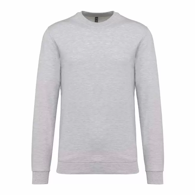SWEAT-SHIRT MIXTE COL ROND PERSONNALISABLE 'KARIHOOD' - gris chiné