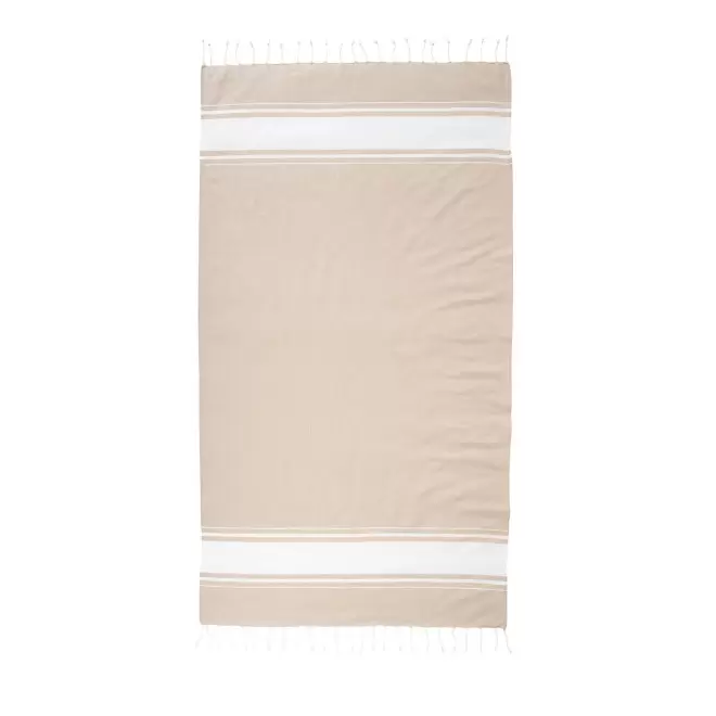 FOUTA PERSONNALISEE 'HORTENSE 180 RPET CLASSIC' ESAT - écru