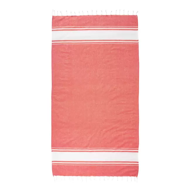 FOUTA PERSONNALISEE 'HORTENSE 180 RPET CLASSIC' ESAT - rouge