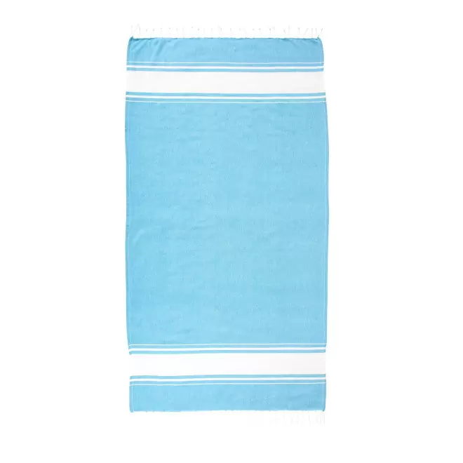 FOUTA PERSONNALISEE 'HORTENSE 180 RPET CLASSIC' ESAT - bleu ciel