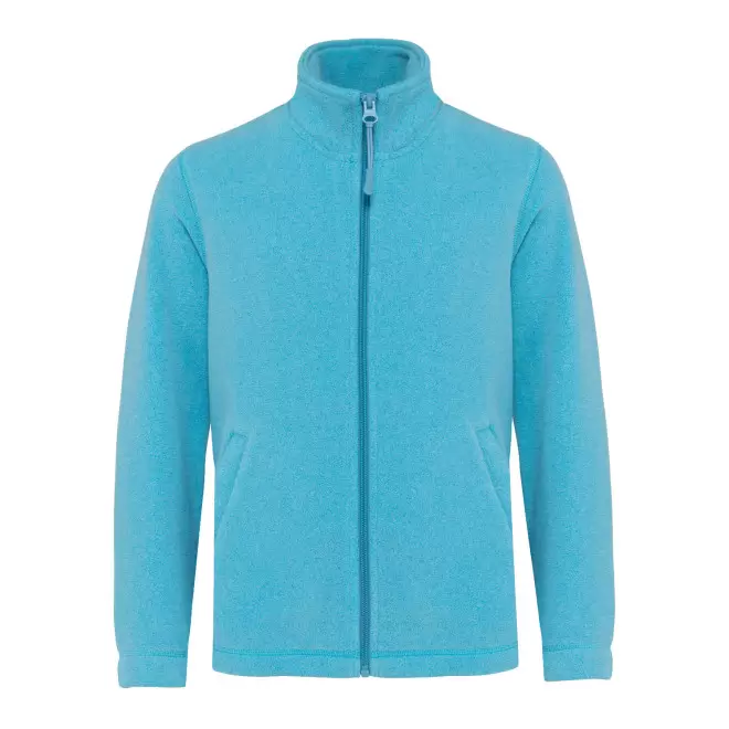 POLAIRE ZIPPE ENFANT PERSONNALISABLE 'KARIPOL' - bleu ciel chiné