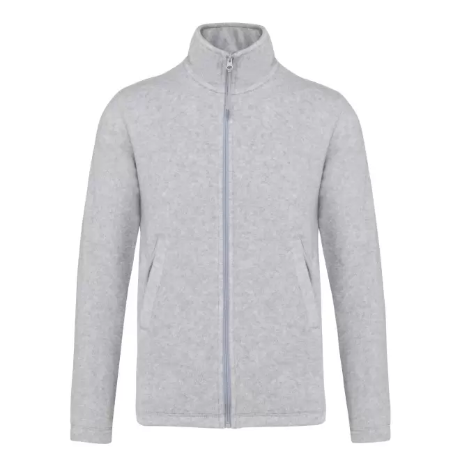 POLAIRE ZIPPE ENFANT PERSONNALISABLE 'KARIPOL' - gris chiné