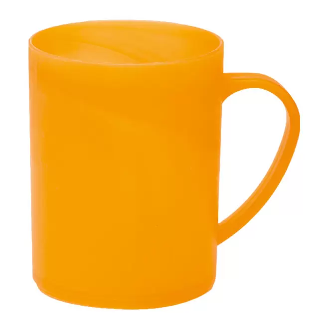 MUG PUBLICITAIRE EN POLYPROPYLENE 'CUP MUG 25' - transparent givré orange