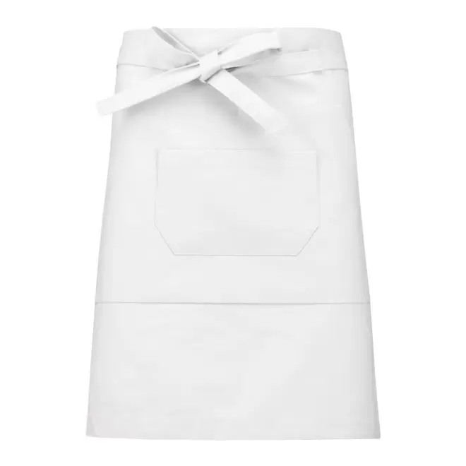 TABLIER MI-LONG KARIBAN PERSONNALISABLE 'BANTAB' - blanc