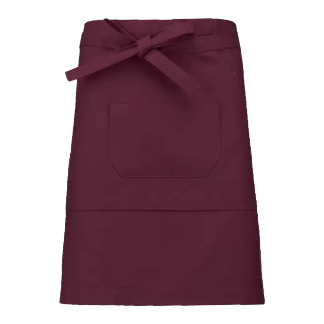 TABLIER MI-LONG KARIBAN PERSONNALISABLE 'BANTAB' - bordeaux