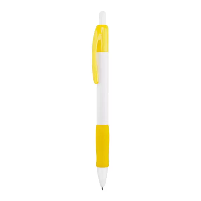 STYLO PERSONNALISE 'ALASSIO' CORPS BLANC - jaune