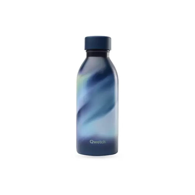 GOURDE ISOTHERME 500 ML QWETCH® PERSONNALISABLE 'ICON' - aura bleu nuit