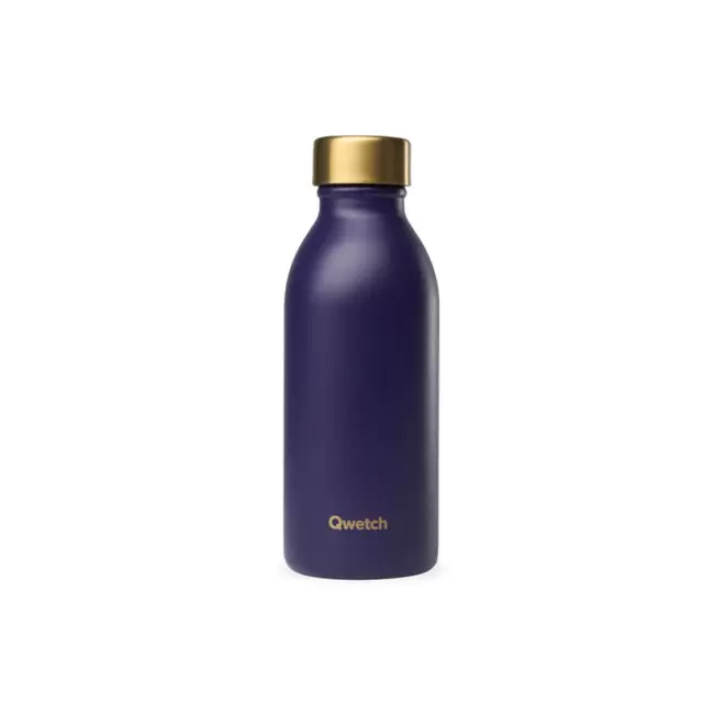 GOURDE ISOTHERME 500 ML QWETCH® PERSONNALISABLE 'ICON' - violet/or