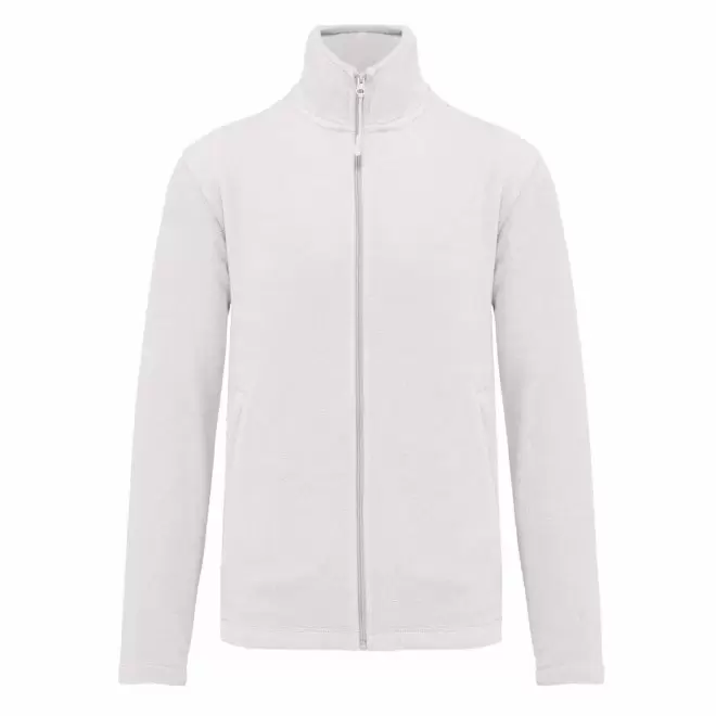 POLAIRE ZIPPE HOMME PERSONNALISABLE 'KARIPOL' - blanc