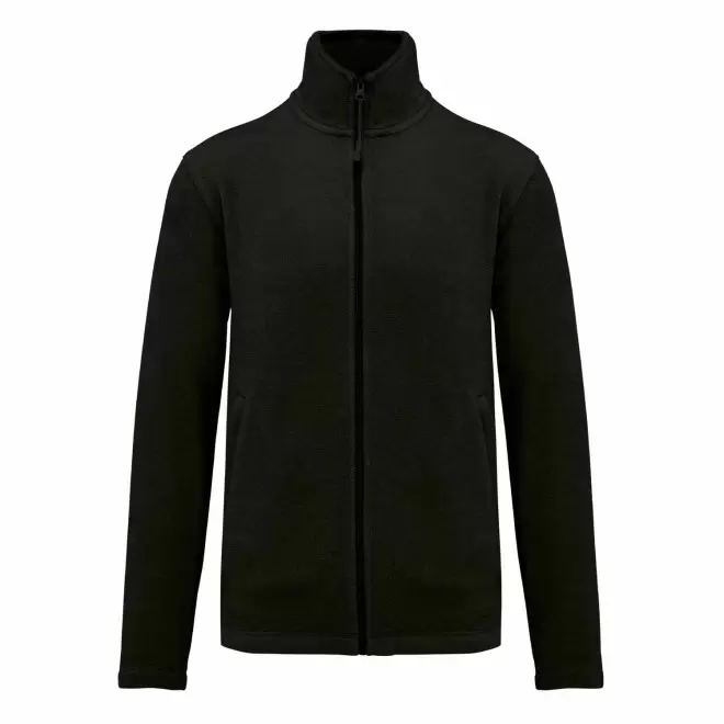 POLAIRE ZIPPE HOMME PERSONNALISABLE 'KARIPOL' - noir