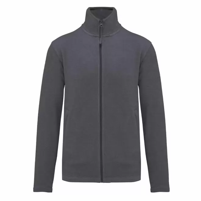 POLAIRE ZIPPE HOMME PERSONNALISABLE 'KARIPOL' - gris