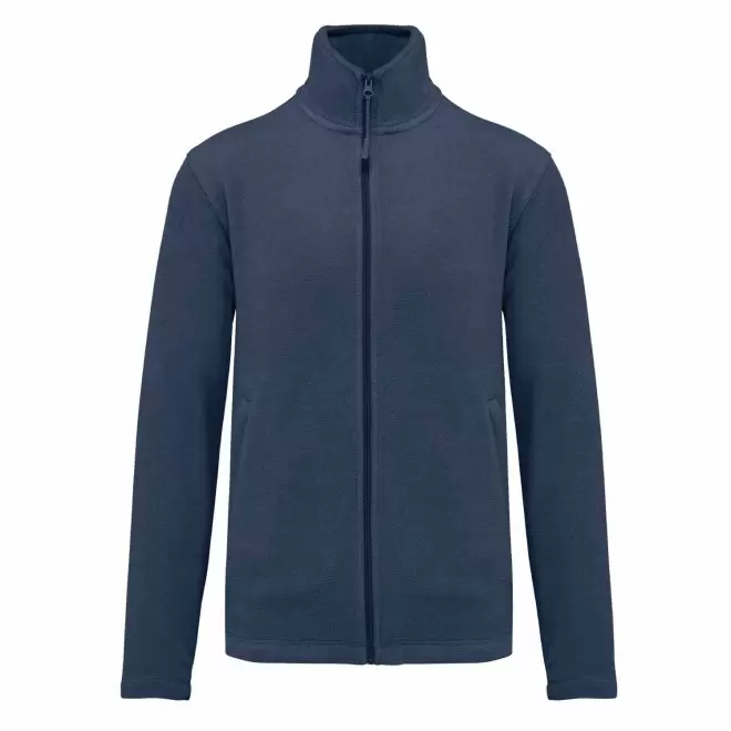 POLAIRE ZIPPE HOMME PERSONNALISABLE 'KARIPOL' - bleu foncé