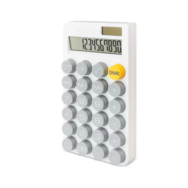 CALCULATRICE MECANIQUE PERSONNALISABLE 'CALCULADO' - gris