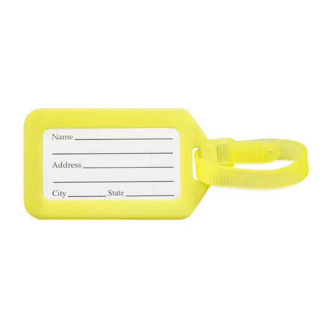 ETIQUETTE DE VOYAGE PERSONNALISABLE 'TROPICOOL' - jaune