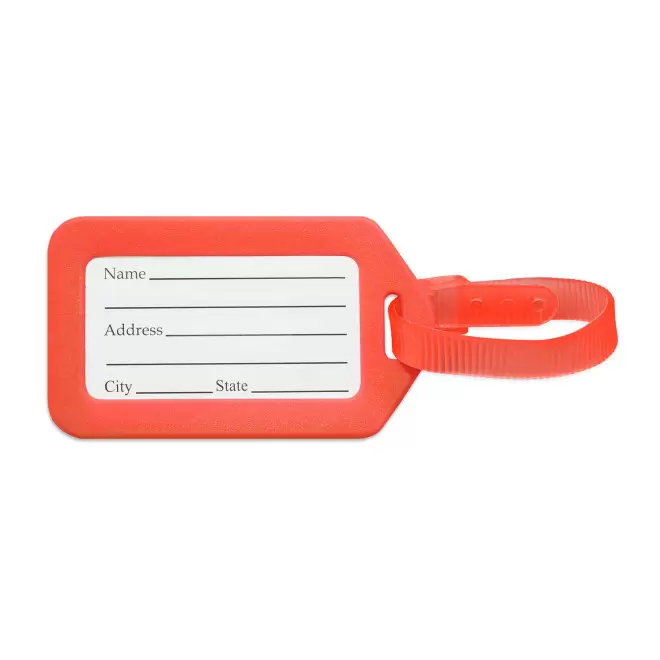 ETIQUETTE DE VOYAGE PERSONNALISABLE 'TROPICOOL' - rouge