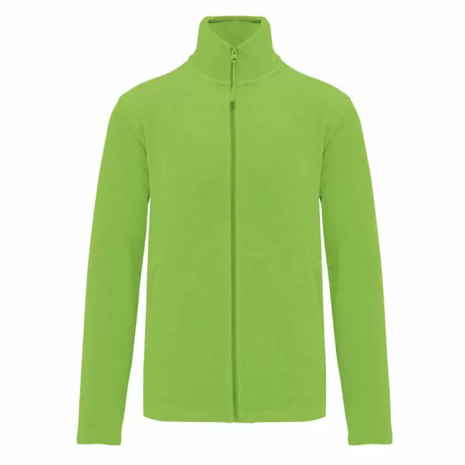 POLAIRE ZIPPE HOMME PERSONNALISABLE 'KARIPOL' - citron vert