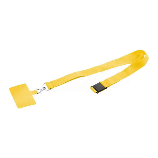 TOUR DE COU TELEPHONE PERSONNALISABLE 'BASICLAN COLOR' - jaune