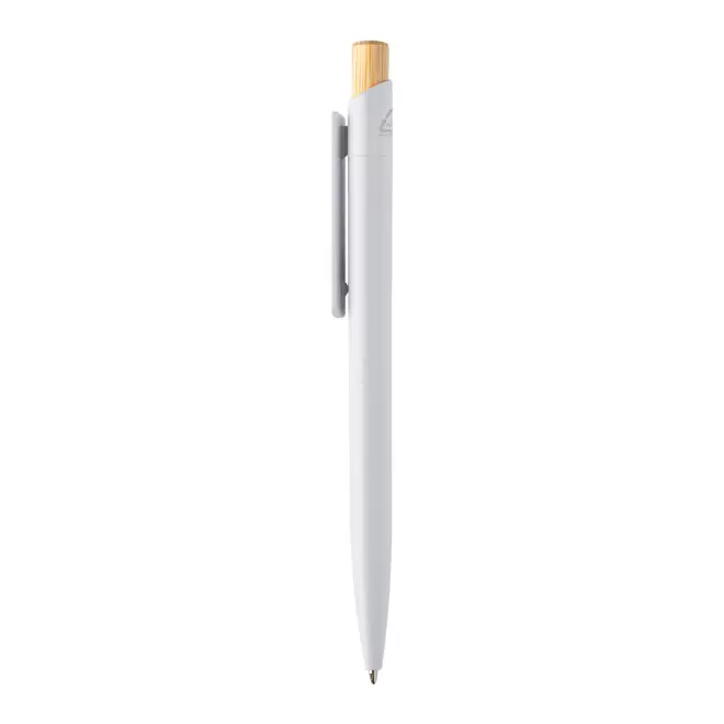 STYLO BILLE RABS ET BAMBOU PERSONNALISABLE 'ANDRATO' - blanc