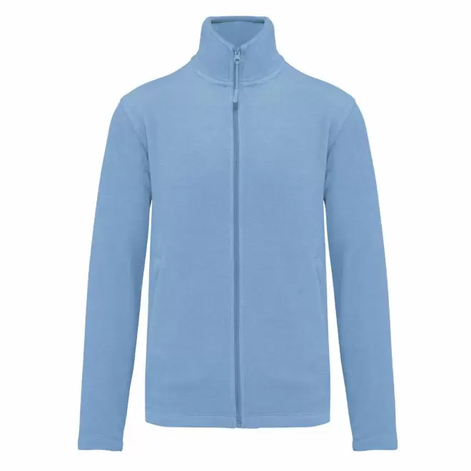 POLAIRE ZIPPE HOMME PERSONNALISABLE 'KARIPOL' - bleu ciel