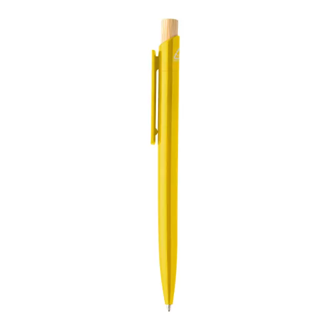 STYLO BILLE RABS ET BAMBOU PERSONNALISABLE 'ANDRATO' - jaune