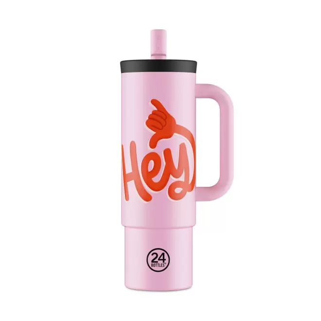 MUG 800 ML PERSONNALISABLE 'STRAW CUP 24BOTTLES' - hey rose