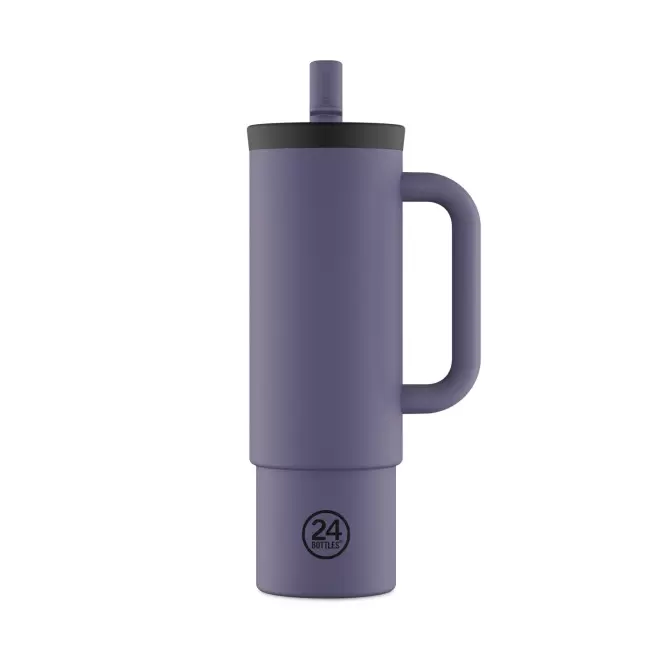 MUG 800 ML PERSONNALISABLE 'STRAW CUP 24BOTTLES' - violet foncé