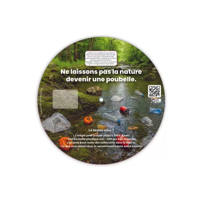 DISQUE PEDAGO PERSONNALISABLE 'DUREE DEGRADATION DECHETS' - quadrichromie