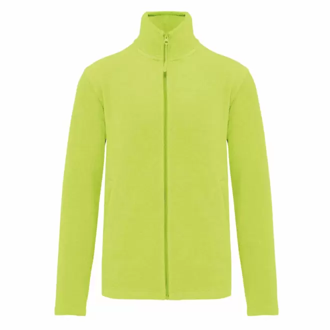 POLAIRE ZIPPE HOMME PERSONNALISABLE 'KARIPOL' - jaune fluo