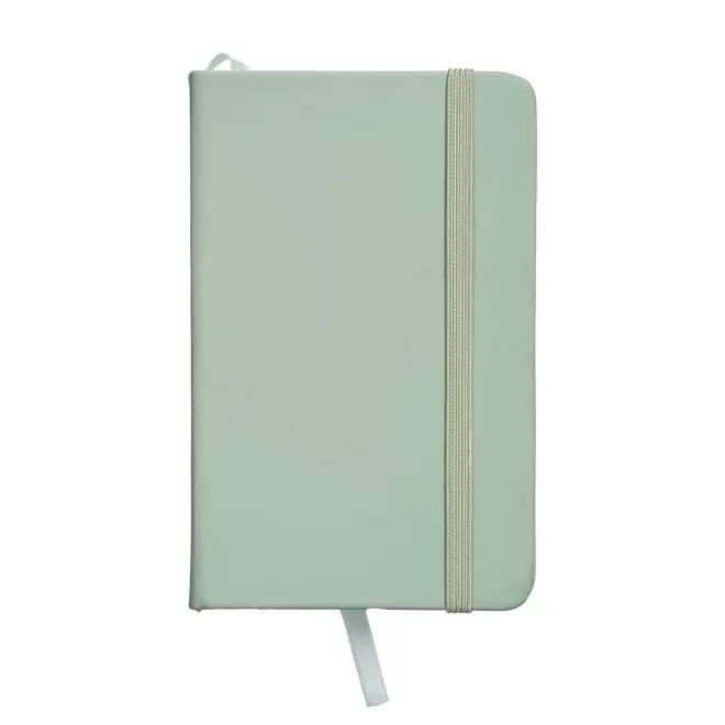 CARNET A6 EN PU PASTEL PERSONNALISABLE 'MARTIN' - vert clair
