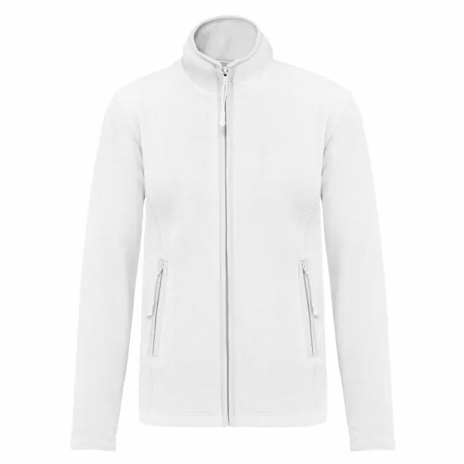 POLAIRE ZIPPE FEMME PERSONNALISABLE 'KARIPOL' - blanc
