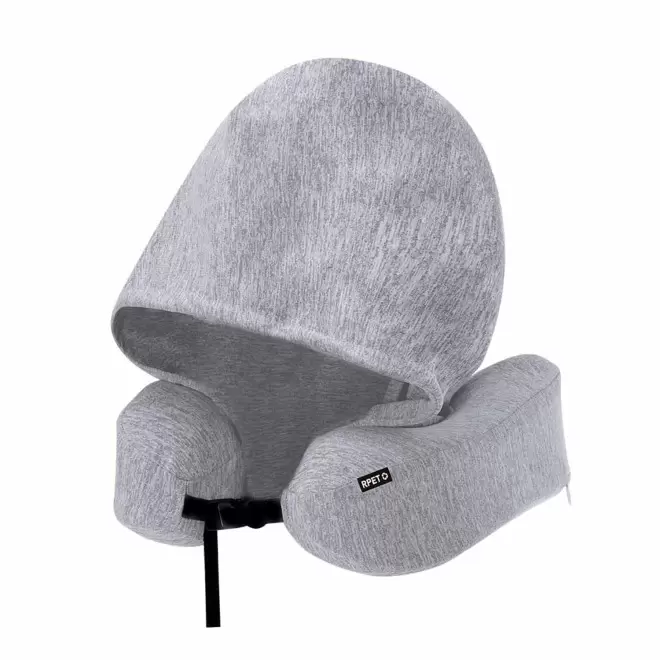 COUSSIN DE VOYAGE A CAPUCHE RPET PERSONNALISE 'DONUIT' - gris