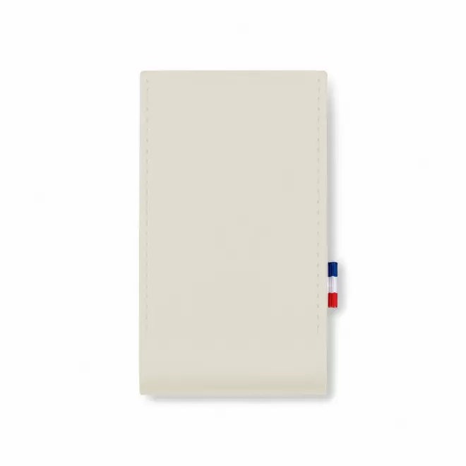 ETUI AVEC MIROIR CUIR RECYCLE PERSONNALISABLE 'FABY' - beige